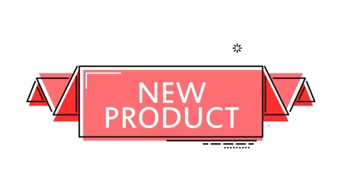 Red flat animation banner new product Stock Footage 102919153
