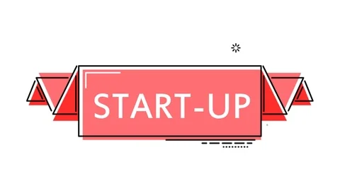 Red flat animation banner startup Stock Footage 102919985