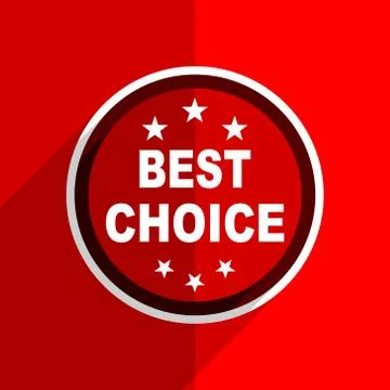 Red flat design best choice web modern icon Stock Illustration