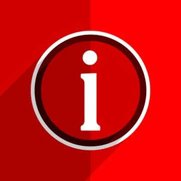 Red flat design information web modern icon Stock Illustration