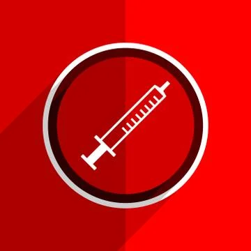 Red flat design medicine web modern icon Stock Illustration
