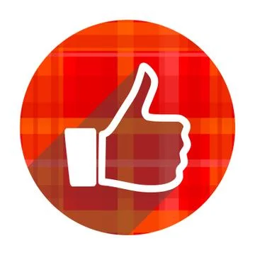 Like red flat icon isolated. Stock Illustration