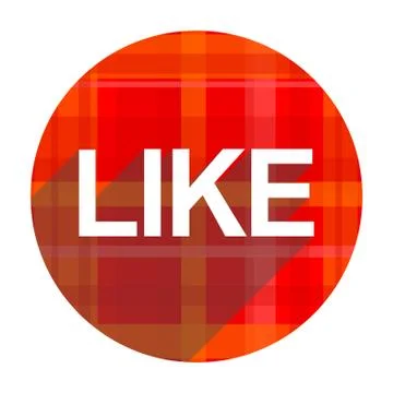 Like red flat icon isolated. Stock Illustration