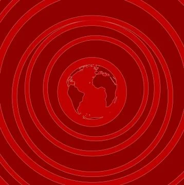 Red flat minimal tech background Stock Illustration