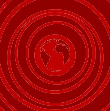Red flat minimal tech background Red flat minimal tech background. Circles... 스톡 사진