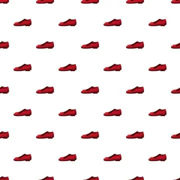 Red flat shoes seamless pattern design 스톡 일러스트