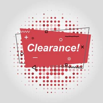 Red flat speech bubble shaped banners Stock Illustration