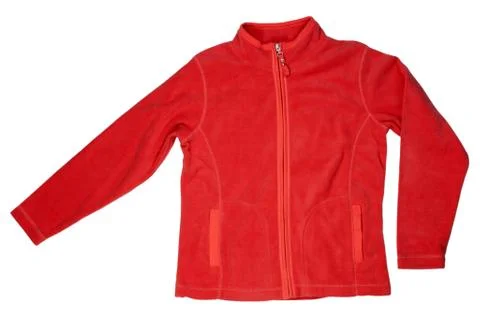 Red fleece jacket Stock Photos