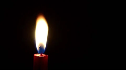 Red Flickering Candle Close Up Video stock 49968076