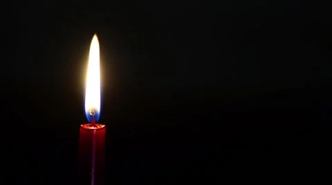 Red Flickering Candle Stock Footage 49968075