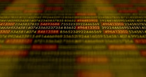 Red flickering old outdated computer software processing commands  Stock Footage 83327493