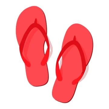 Red flip flops Stock Illustration