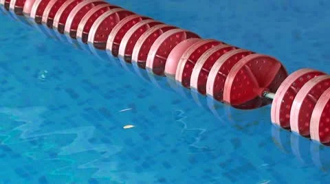 Red float  line in pool Stock Footage 10901745