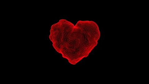 Red floating heart animation. abstract heart animation loop. Stock Footage 122206624