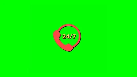 Red Floating Icon of Call Center Operation Overview 24/7 Round-The-Clock Su.. Stockbeeldmateriaal 333315923