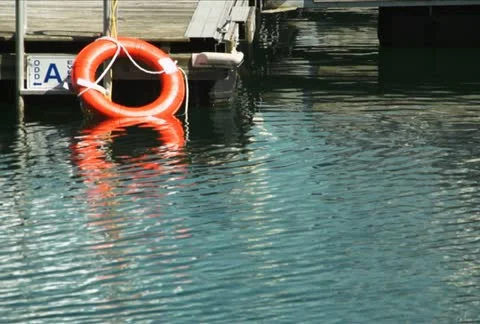 Red Floation Ring NTSC Stock Footage 10867139