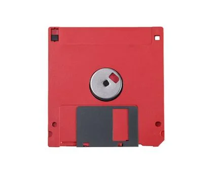 Red floppy disc Stock Photos