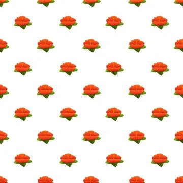 Red floral abstract seamless pattern with small flowers 스톡 일러스트
