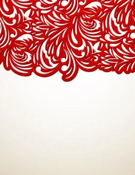 Red floral background Stock Illustration