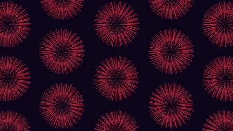 Red floral delight a circular pattern of overlapping petals on a black Vídeos de archivo 270400372