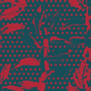 Red Floral dotted Seamless Pattern Design Stockillustratie