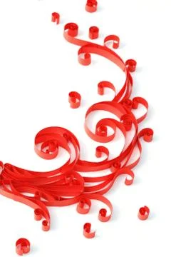 Red floral pattern Stock Photos