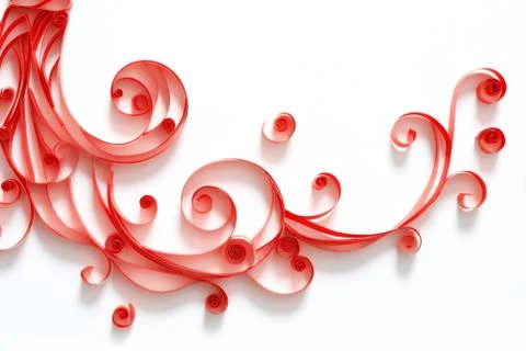 Red floral pattern Stock Photos