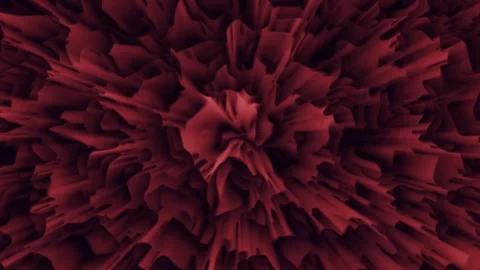 Red Floral Spiral Loop Animation. Intricate Organic Patterns Animation Video stock 345300766