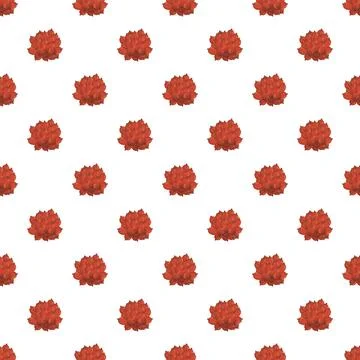 Red floral succulent repeating pattern design 스톡 일러스트