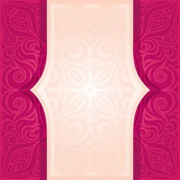 Red floral vector design with copy space Stock Illustration