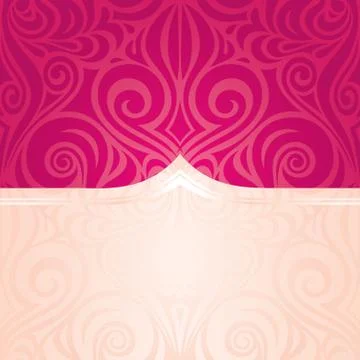 Red floral vector design with copy space Stock Illustration