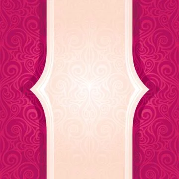 Red floral vector pattern wallpaper Stock Illustration