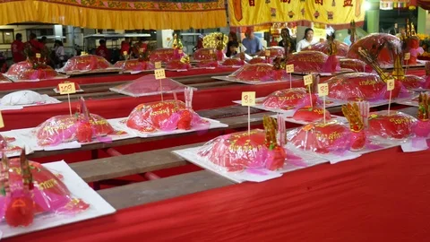 Red flour turtle sweet cake Stock-Footage 94315805