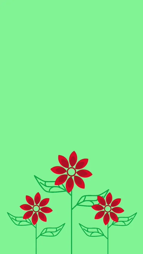 Red flower animation Stock Footage 311699462