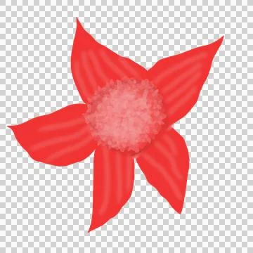 Red flower artwork Stock Illustration