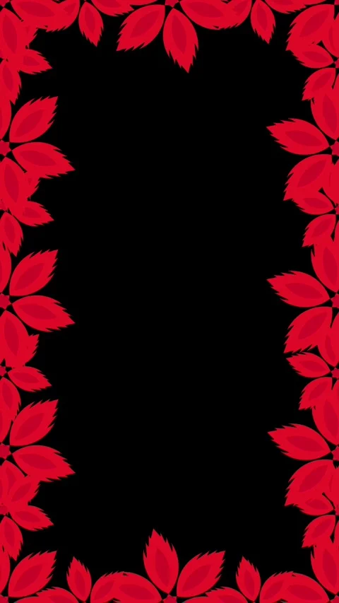 Red flower frame vertical Stock Footage 305853594