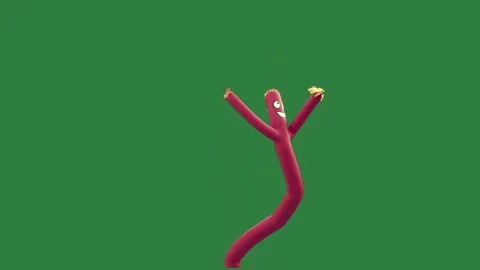 A red flower on green screen and woman in dress is dancing with bird it tooth Stock Footage 337341781