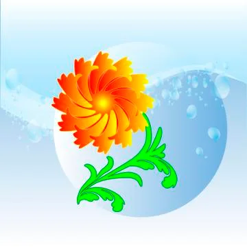 Red flower 스톡 일러스트