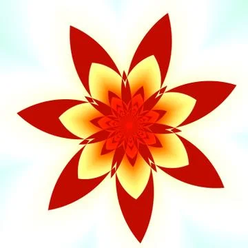Red Flower Stock Illustration