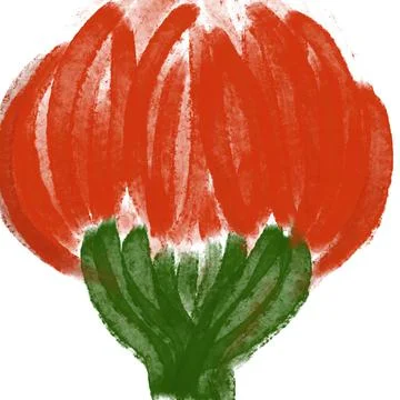 Red flower Illustrazione stock