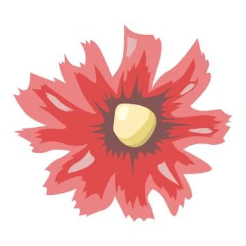 Red flower isolated Stock Illustration