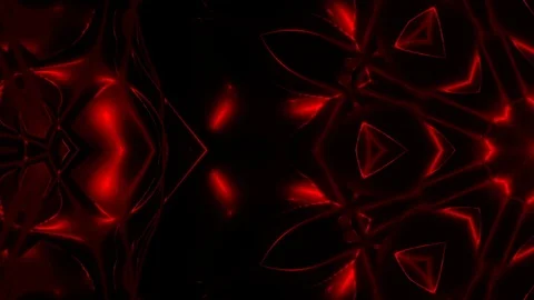 Red Flower. Kaleidoscope Loop Background Video stock 102729971