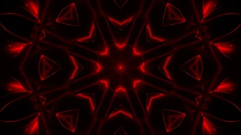 Red Flower. Kaleidoscope Loop Background Video stock 102730087