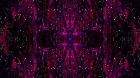 Red flower mandala ultra widescreen stage background Stock Footage 200920675