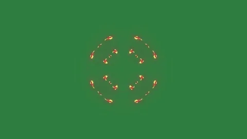 Red flower in the middle sun an image of face orange fire star dot Stock Footage 335978479