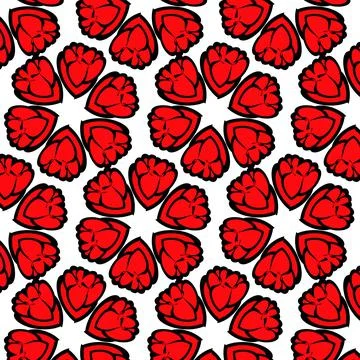 Red flower. Pattern. Stock Illustration