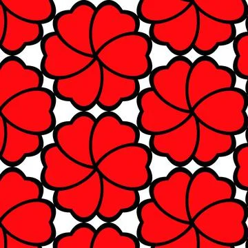 Red flower. Pattern. Stock Illustration