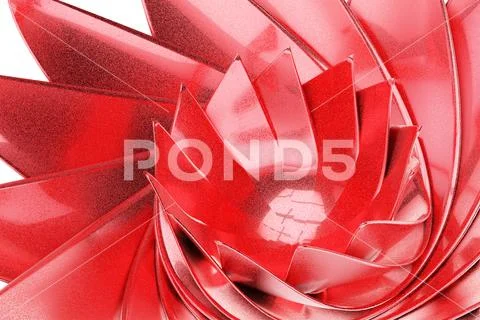 Red flower shape. 3D rendering. イラスト素材