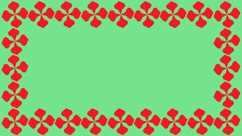 Red flower square frame Stock Footage 249396361