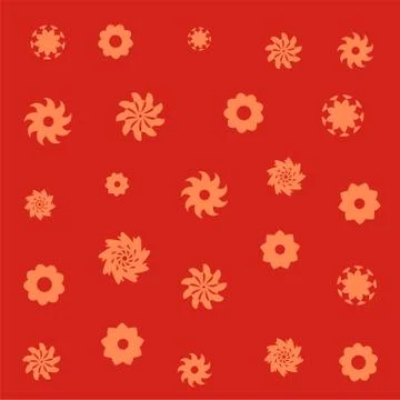 Red flowers elements Stock Illustration